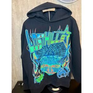 NEW Sz. M - Men's Lost Hills Hoodie (blk/blue/green)